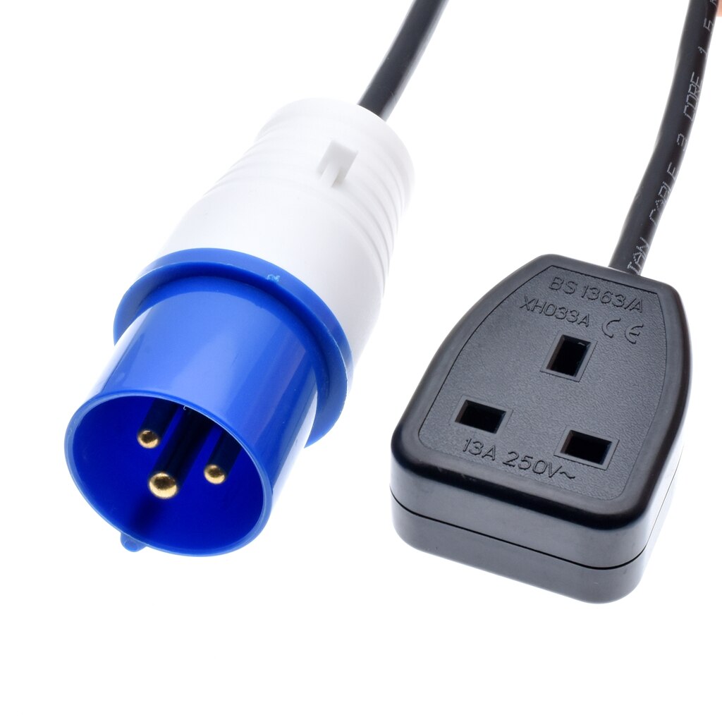 IEC309 332P6- BS1363 ܼƮ , 332C6 Ŭ  ڵ, 1.5mm ̾ , ip44 BS1363 ÷ 